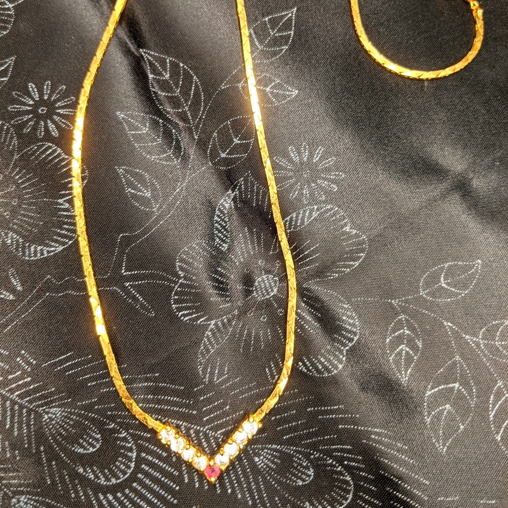 Charming Drop Rhinestone Necklace